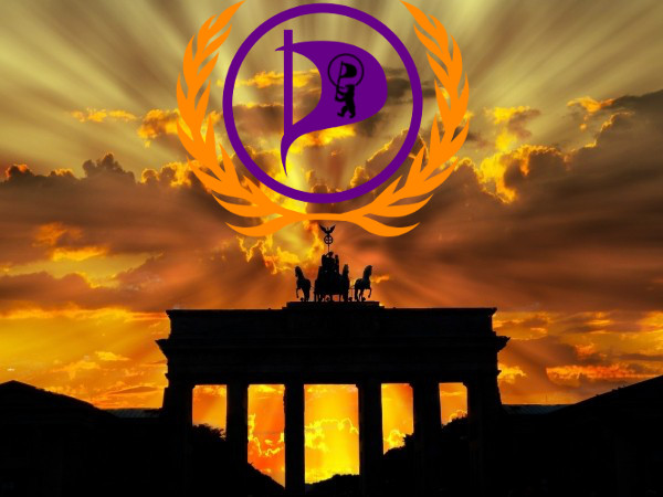 Berlin Brandenburer Gate with PPI and PPBerlin logos